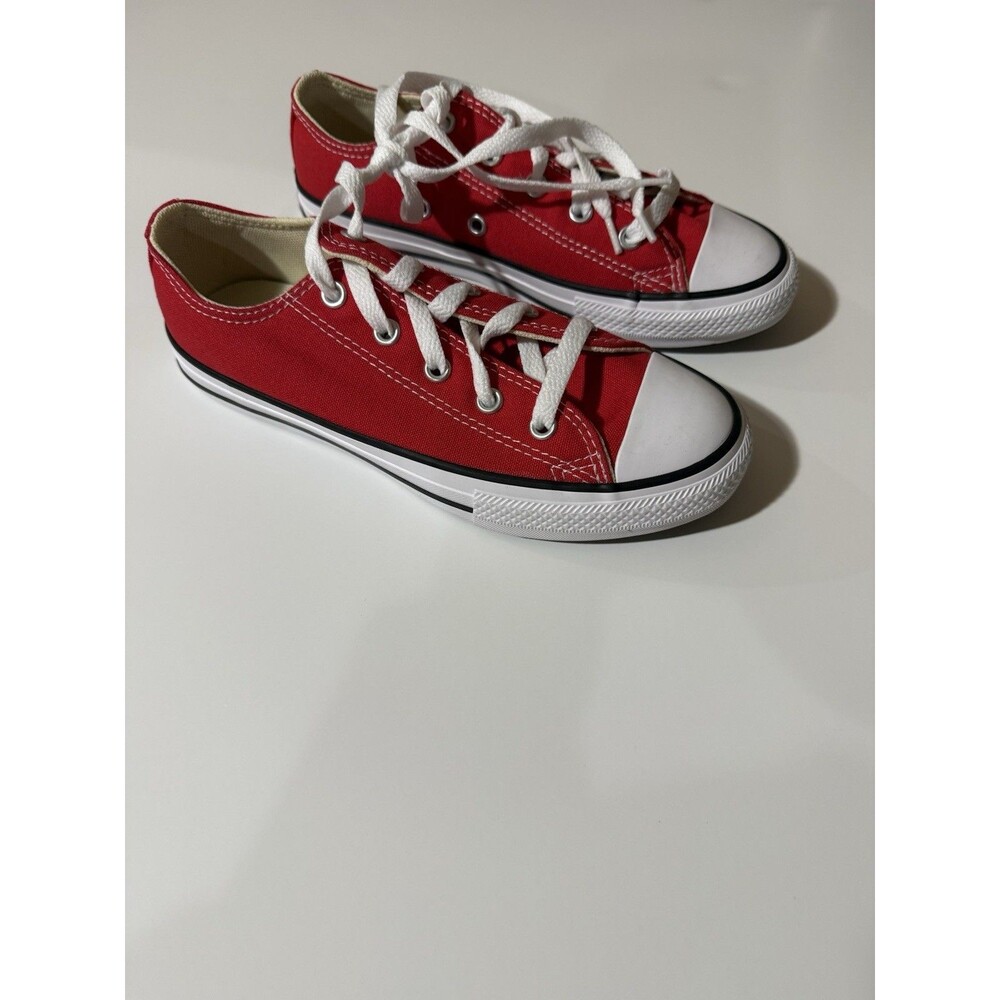 Converse All Star Low Top Shoes Sneakers RED Kids Youth Size 2 - New
